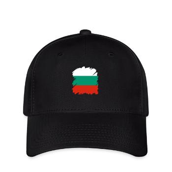 Bulgarien Flagge Bulgarische Fahne Goldstrand - Flexfit Cap - Schwarz - Vorne