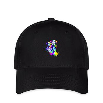 Hunde in den Farben des Regenbogens - Flexfit Cap - Schwarz - Vorne