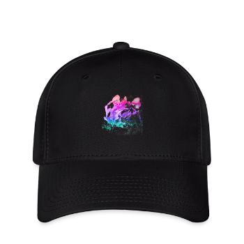 Splash paint color reinbow graffitti art colorfull - Flexfit Cap - black - Front