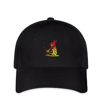 Ureinwohner Amerikas Indigener Indianergeist Cowboy - Flexfit Cap - Schwarz - Vorne