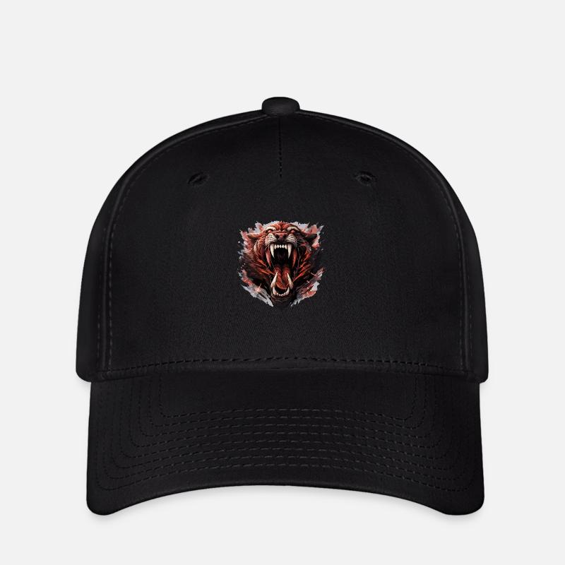 Säbelzahntiger - Sabertooth v1 - Flexfit Cap - Schwarz