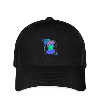 Cyborg Streetwear Synthwave Science-fiction - Casquette Flexfit - noir - Devant