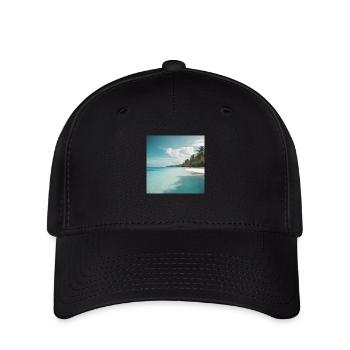 Tropisches Paradies - Flexfit Cap - Schwarz - Vorne