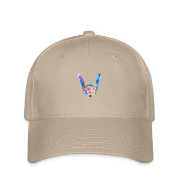 Lettre w watercolor - Casquette Flexfit - kaki - Devant