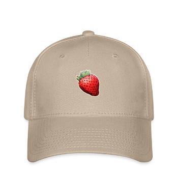Erdbeere - Flexfit Cap - Khaki - Vorne
