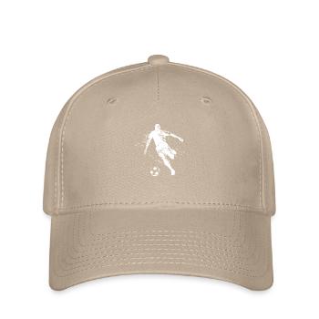 Soccer player kicks a soccer ball - Flexfit Cap - khaki - Front