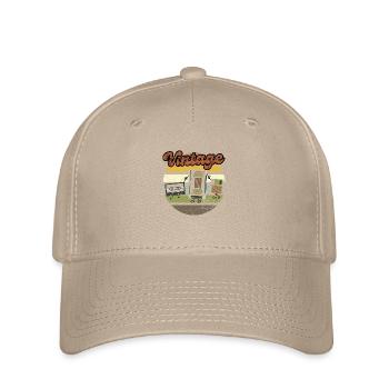 Vintage-DVD-Audiokassette - Flexfit Cap - Khaki - Vorne