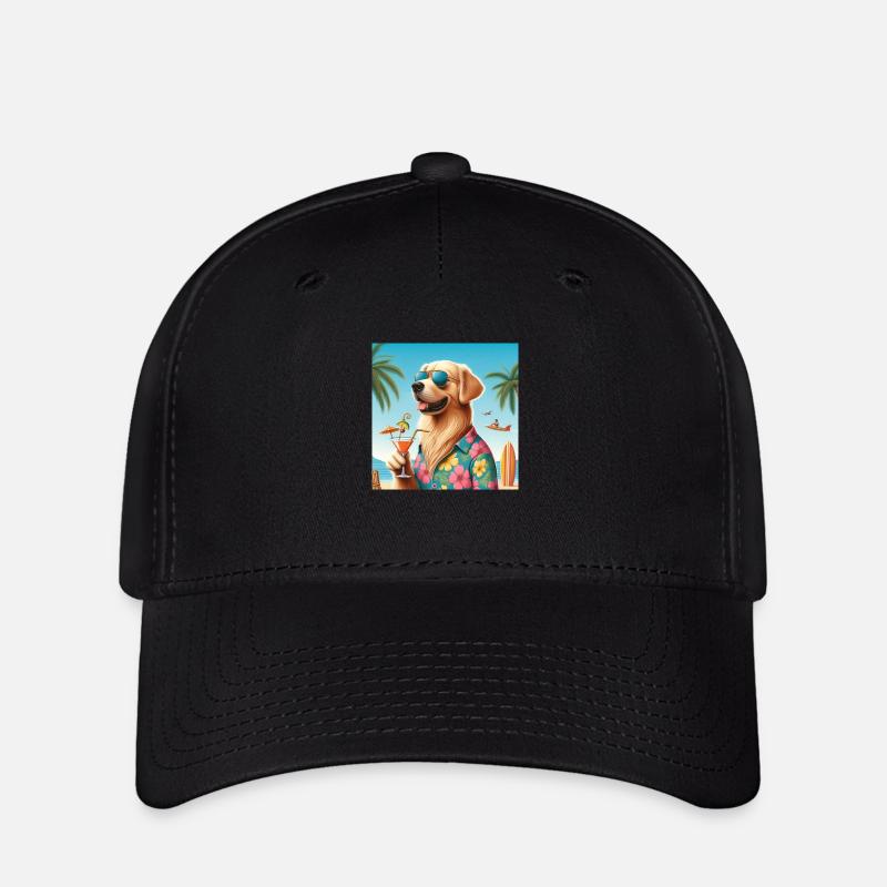 Lustiger Hund - Flexfit Cap - Schwarz
