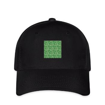 Blume-Blatt-Muster fleur feuille motif - Casquette Flexfit - noir - Devant