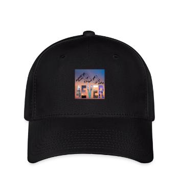 Mountains4ever - Flexfit Cap - Schwarz - Vorne