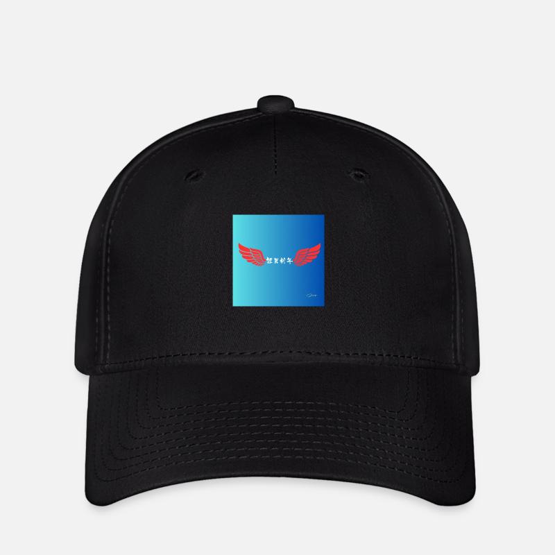 Modern Japanische Schrift - Flexfit Cap - Schwarz