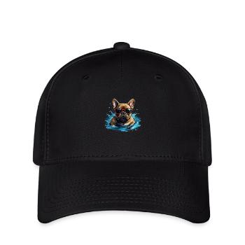 Meister im Hundeschwimmen - Flexfit Cap - Schwarz - Vorne