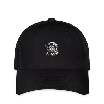 Chat astronaute mignon - Casquette Flexfit - noir - Devant