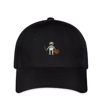 Maler Künstler Roboter Kinder kreativ - Flexfit Cap - Schwarz - Vorne