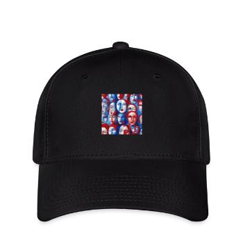 Masks of Color: Vibrant Apparel - Flexfit Cap - black - Front