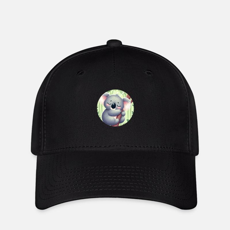 Koala heureux Koala Ours Koala - Casquette Flexfit - noir