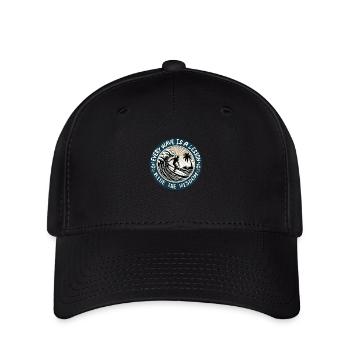 JEDE WELLE IST EINE LEKTION - Flexfit Cap - Schwarz - Vorne