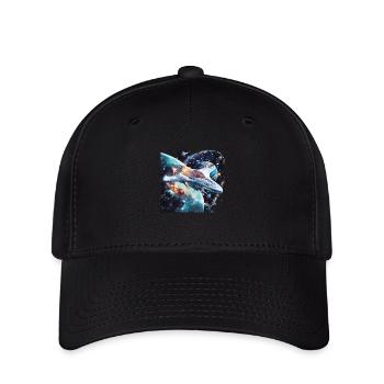 Discover new worlds with the spaceship - Flexfit Cap - black - Front