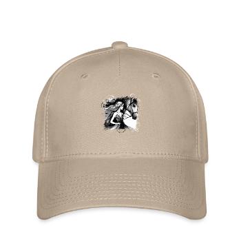 Flowers Women girl fashion design art female style - Flexfit Cap - khaki - Front