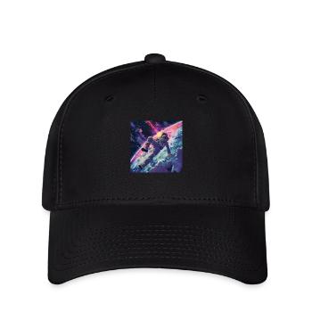 Années 80 Anime Guy Calmant Impression de mode de haute qualité - Casquette Flexfit - noir - Devant