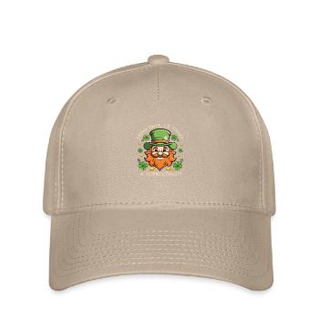 Irish Irland Kleeblatt Leprechaun Kobold Reim - Flexfit Cap - Khaki - Vorne
