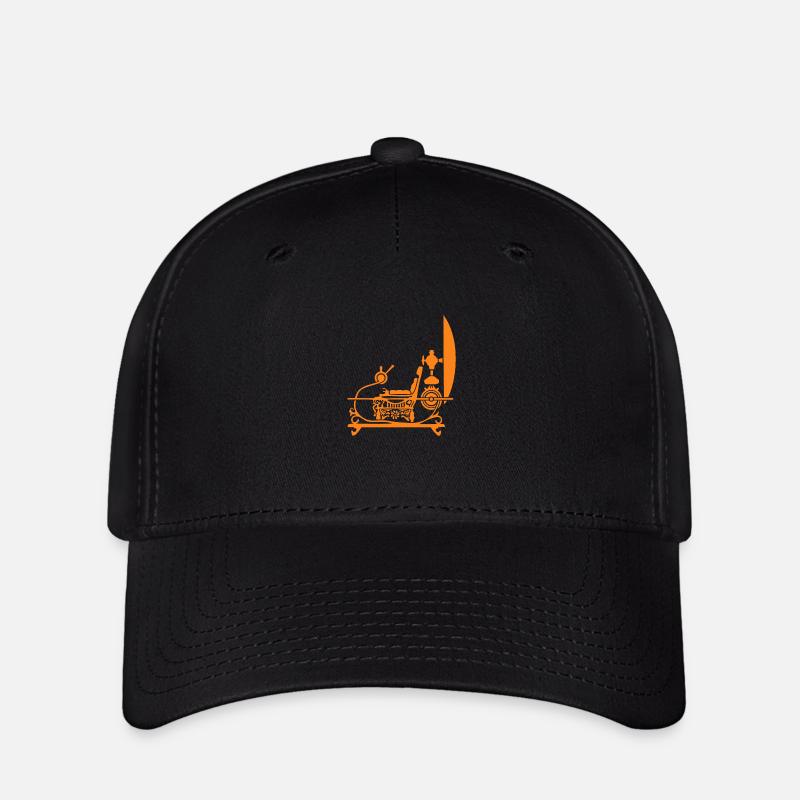 the time machine - Flexfit Cap - black