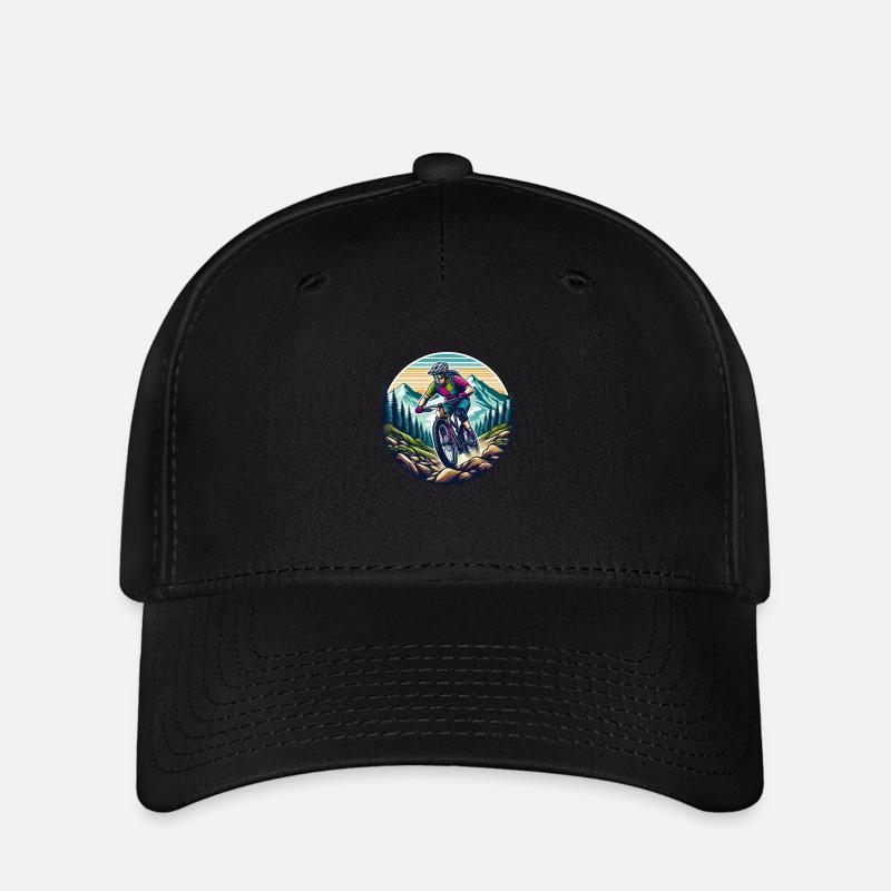 Mountainbiker - Flexfit Cap - Schwarz