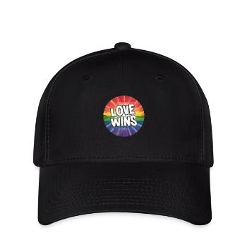 LGBTQ Love Wins - Flexfit Cap - Schwarz - Vorne