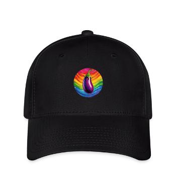LGBTQ Aubergine - Flexfit Cap - Schwarz - Vorne