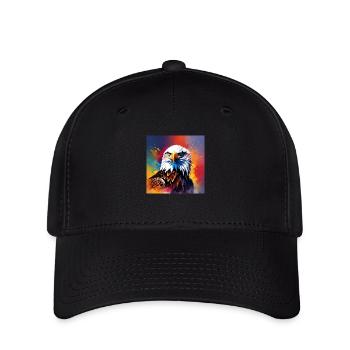 Couleur aigle - Casquette Flexfit - noir - Devant