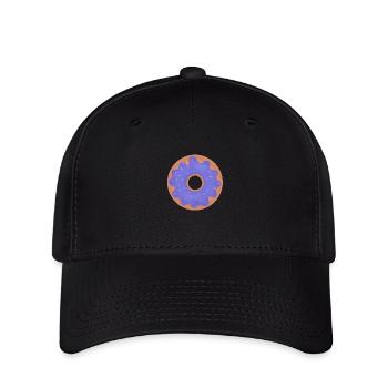 Beignet avec glaçage violet - Casquette Flexfit - noir - Devant