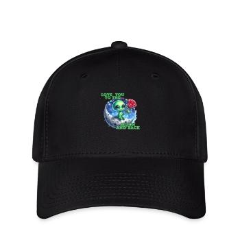 LOVE YOU TO THE MOON AND BACK. - Flexfit Cap - black - Front