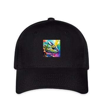Couleur caméléon - Casquette Flexfit - noir - Devant