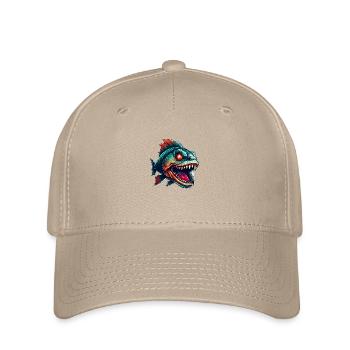 piranha en colère combatif motivation sport - Casquette Flexfit - kaki - Devant