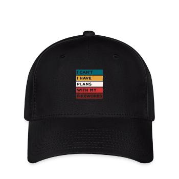 Fireworks, pyrotechnics, rockets, fan curve - Flexfit Cap - black - Front
