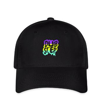 Dub Step Techno Music Party Club Text Lettering - Flexfit Cap - black - Front