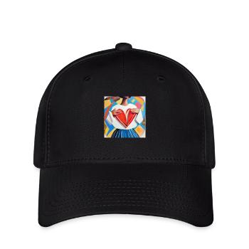 Passt mein Herz zu mir? - Flexfit Cap - Schwarz - Vorne