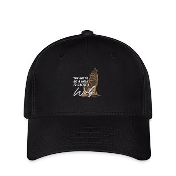 Tu dois être un loup - Casquette Flexfit - noir - Devant