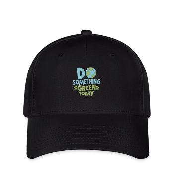 Faites quelque chose de vert aujourd’hui Jour de la Terre Planète - Casquette Flexfit - noir - Devant