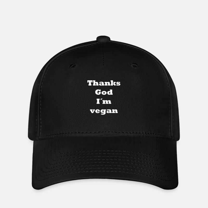 Im vegan - Flexfit Cap - Schwarz