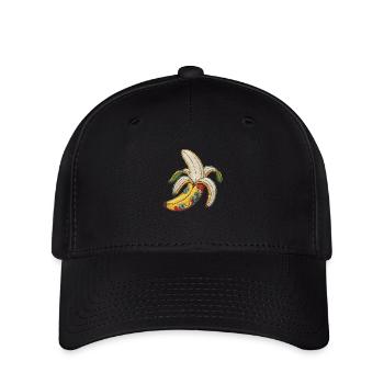 Banana embroidery - Flexfit Cap - black - Front