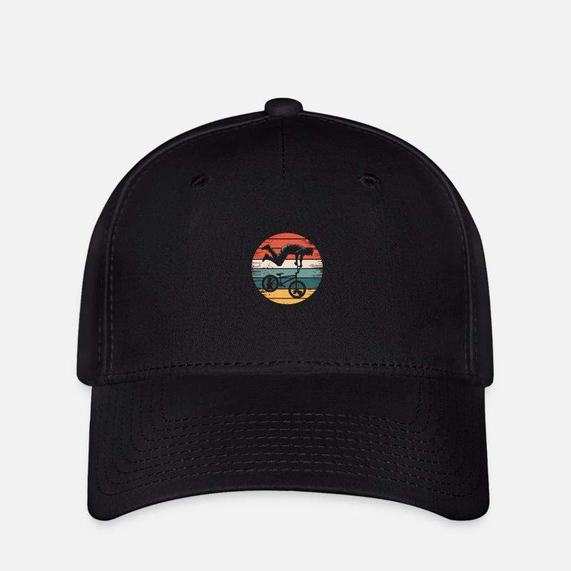 Vintage rétro bmx - Casquette Flexfit - noir