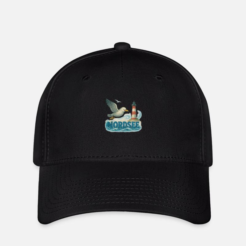 Nordsee - Flexfit Cap - Schwarz