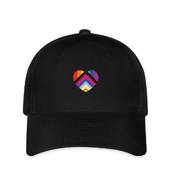 intersex inclusive progress pride heart - Flexfit Cap - black - Front