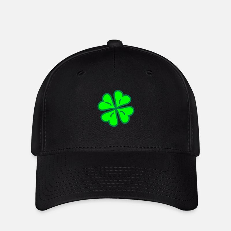 Lucky Clover - Flexfit Cap - black