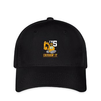 Chantier de la fête d’anniversaire des enfants - Casquette Flexfit - noir - Devant