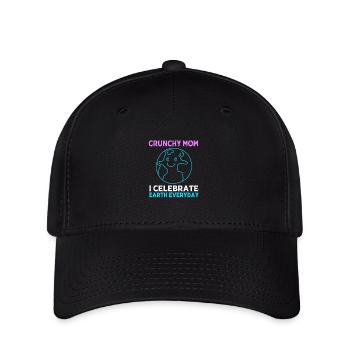 Crunchy Mom - Flexfit Cap - black - Front