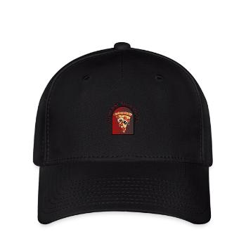SOMEONE SAID PIZZA - Flexfit Cap - Schwarz - Vorne