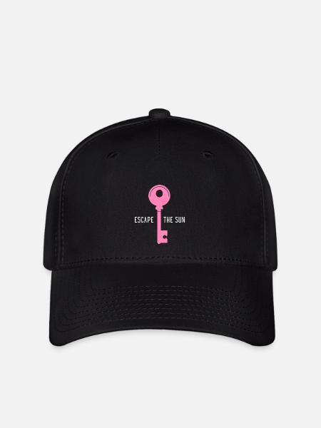 Key - Escape the sun - pink - Flexfit Cap - Schwarz