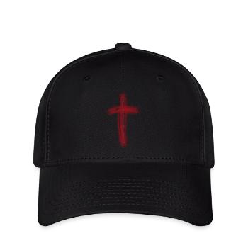 Croix - Sang - Casquette Flexfit - noir - Devant